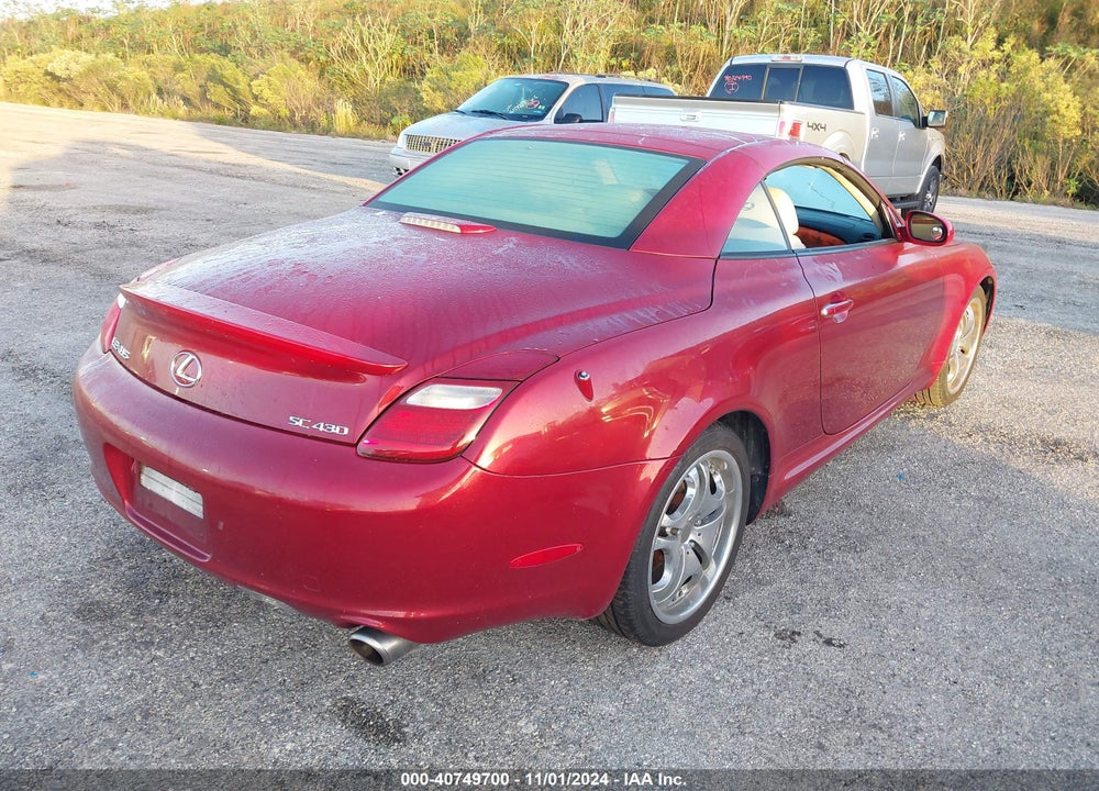 2006 LEXUS SC 430 VIN: JTHFN48YX69008638