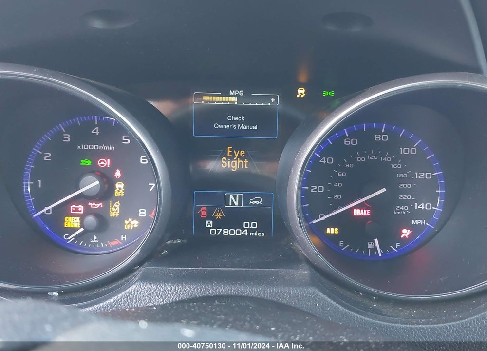 2019 SUBARU OUTBACK 2.5I PREMIUM VIN: 4S4BSAFC6K3209802