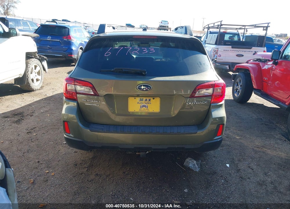 2015 SUBARU OUTBACK 2.5I PREMIUM VIN: 4S4BSBFC7F3263511
