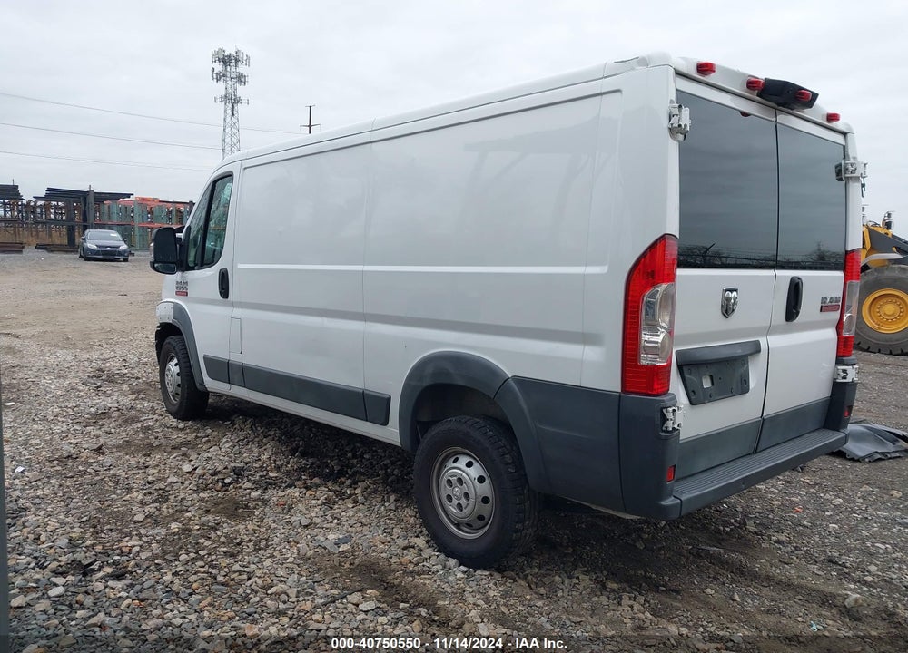 2018 RAM PROMASTER 1500 LOW ROOF 136 WB VIN: 3C6TRVAG0JE104841
