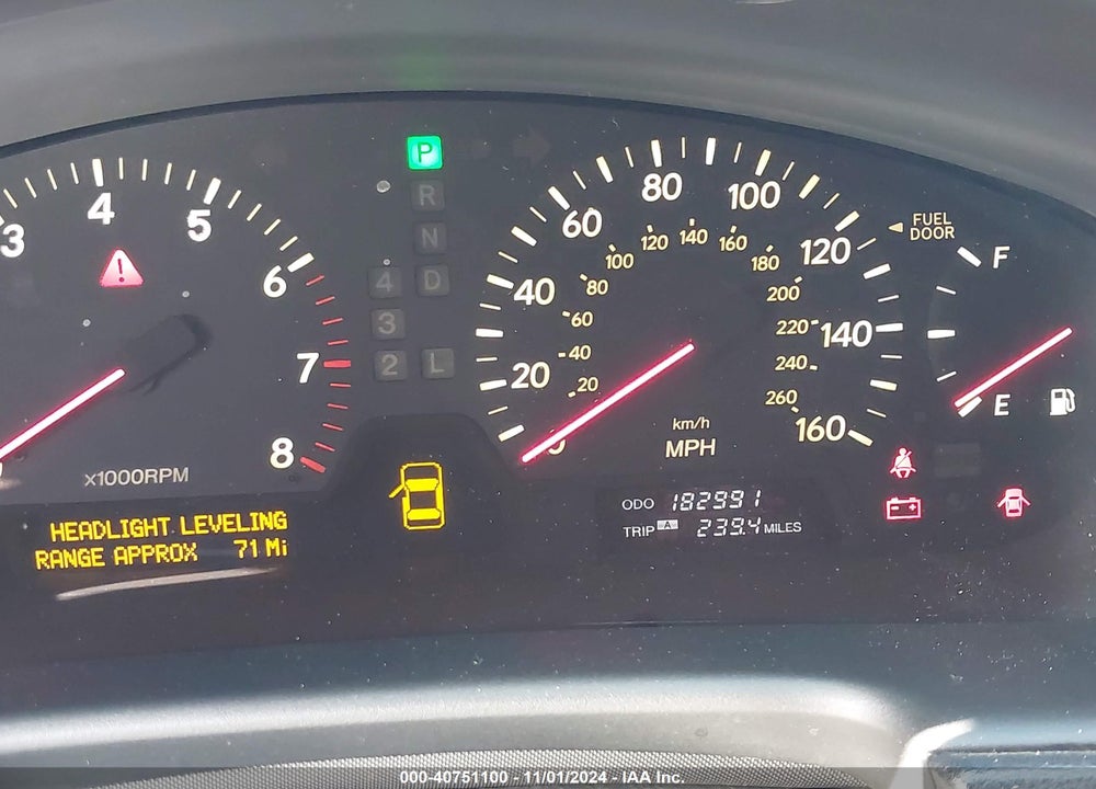 2001 LEXUS LS 430 VIN: JTHBN30F310038922