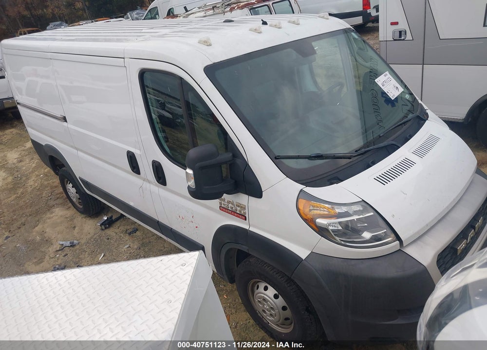 2019 RAM PROMASTER 1500 LOW ROOF 136 WB VIN: 3C6TRVAG1KE532838