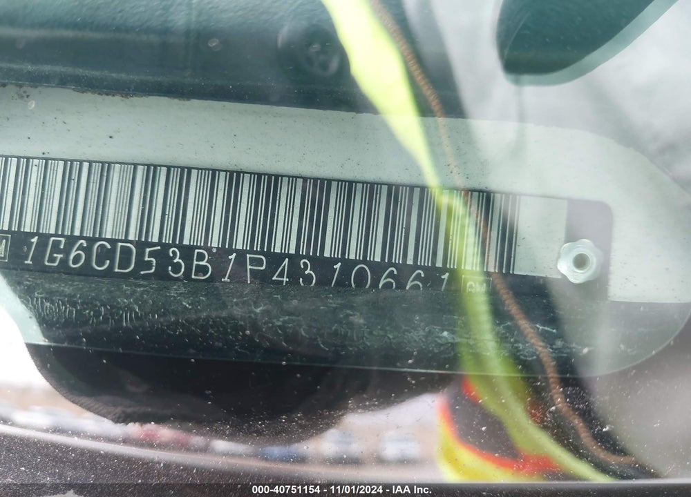1993 CADILLAC DEVILLE VIN: 1G6CD53B1P4310661