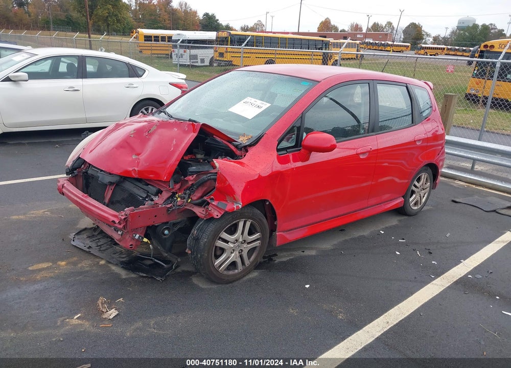 2008 HONDA FIT VIN: JHMGD37648S007465