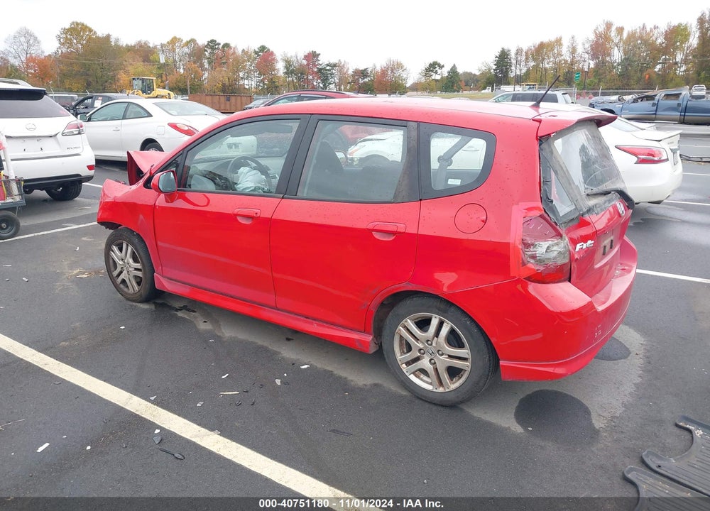 2008 HONDA FIT VIN: JHMGD37648S007465