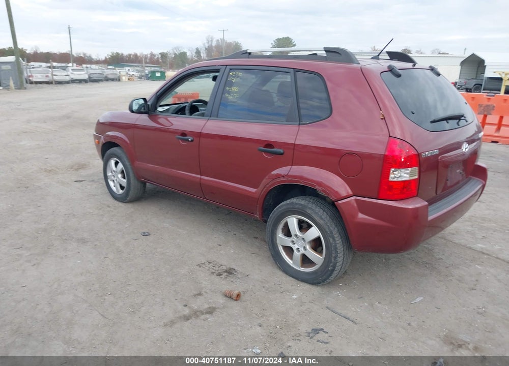 2007 HYUNDAI TUCSON GLS VIN: KM8JM12B67U648907