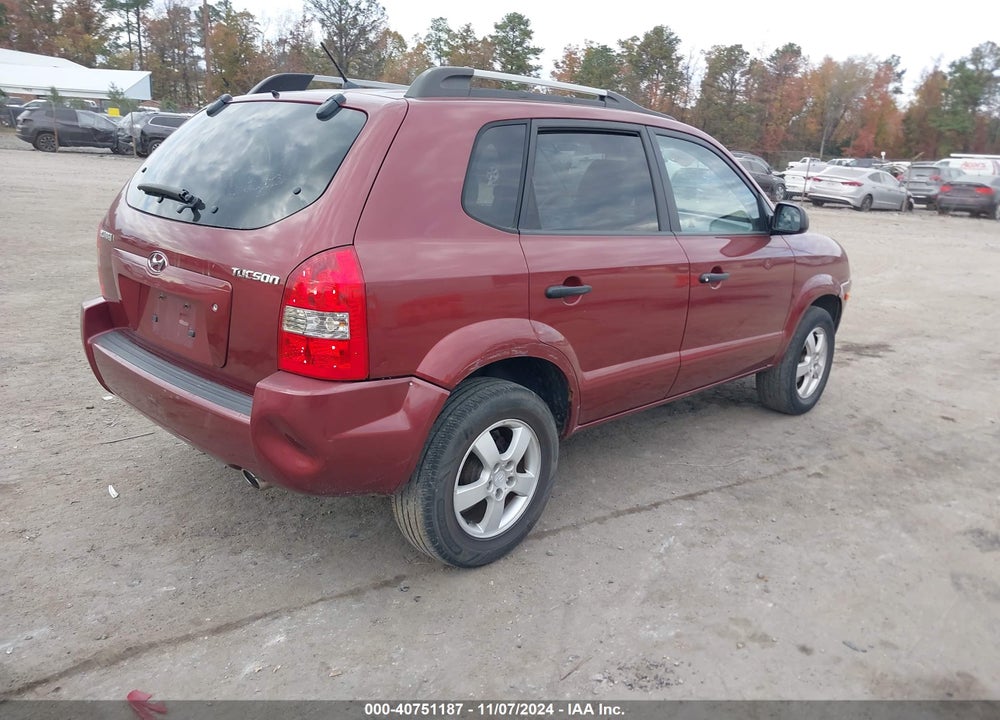 2007 HYUNDAI TUCSON GLS VIN: KM8JM12B67U648907