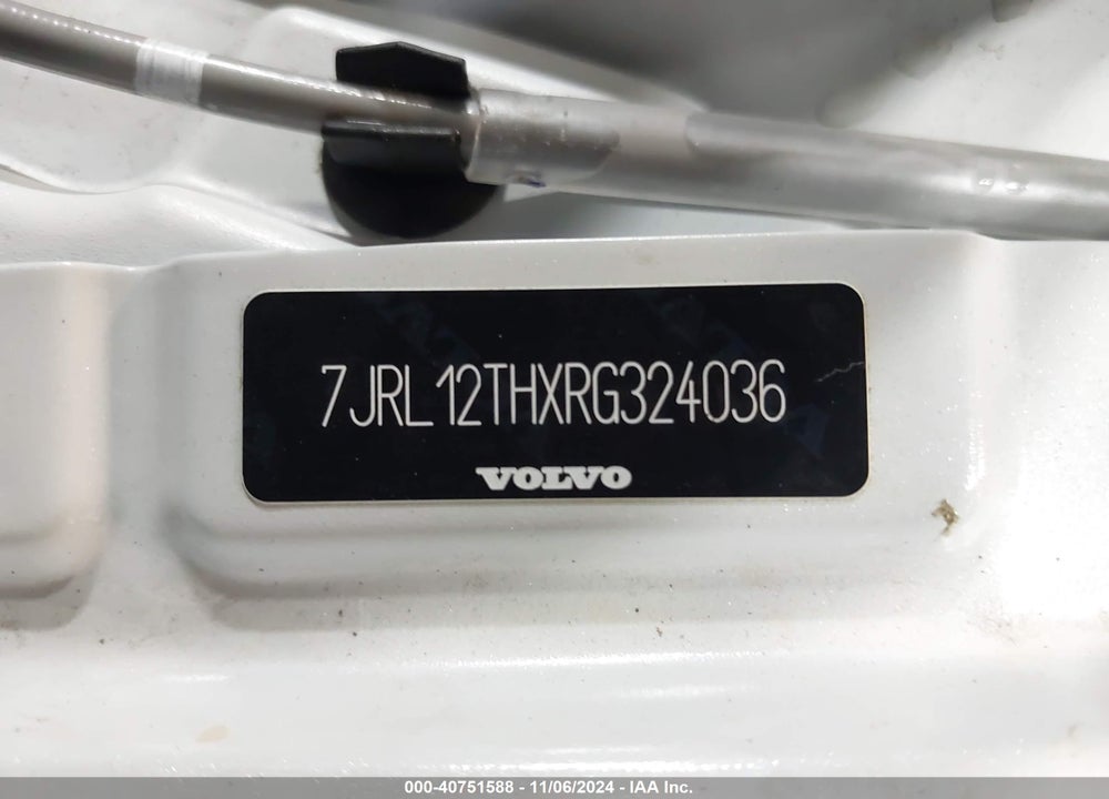2024 VOLVO S60 B5 PLUS BLACK EDITION VIN: 7JRL12THXRG324036