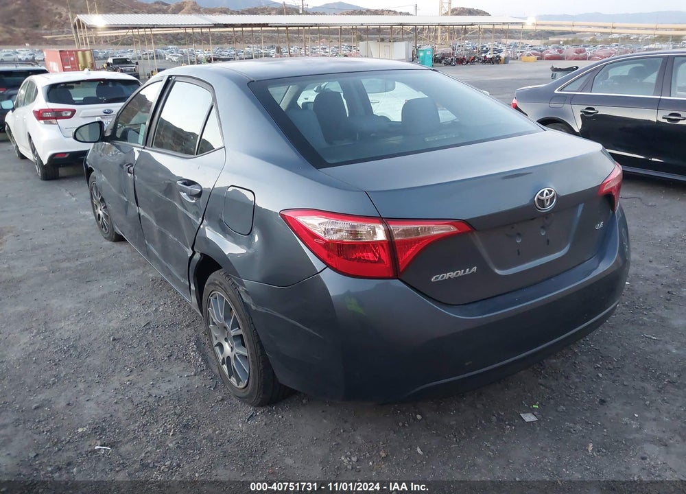 2018 TOYOTA COROLLA LE VIN: 2T1BURHE6JC100614