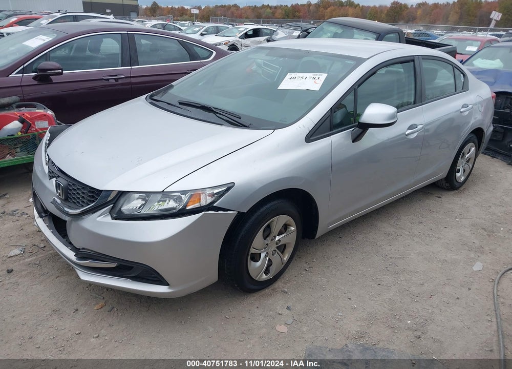 2013 HONDA CIVIC LX VIN: 19XFB2F54DE243052