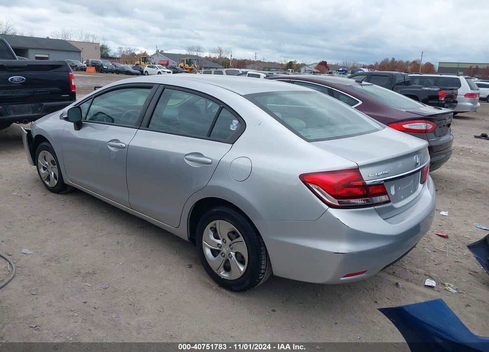 2013 HONDA CIVIC LX VIN: 19XFB2F54DE243052