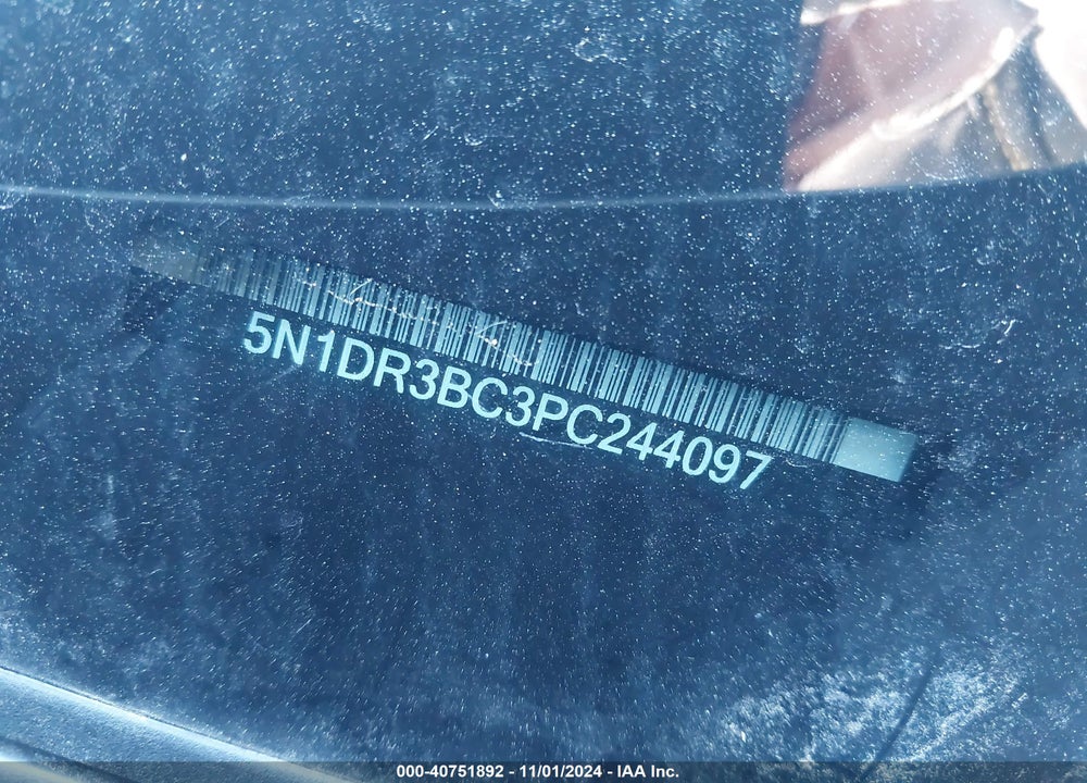 2023 NISSAN PATHFINDER SV 4WD VIN: 5N1DR3BC3PC244097