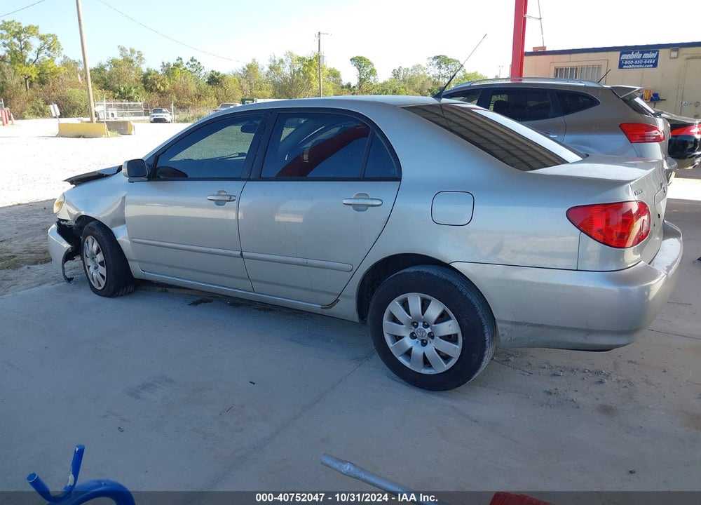 2003 TOYOTA COROLLA LE VIN: 2T1BR38E83C110126