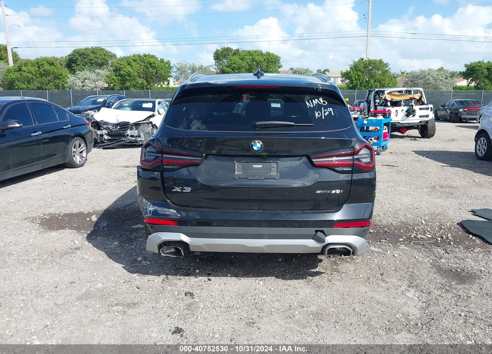 2022 BMW X3 SDRIVE30I VIN: 5UX43DP00N9K99965