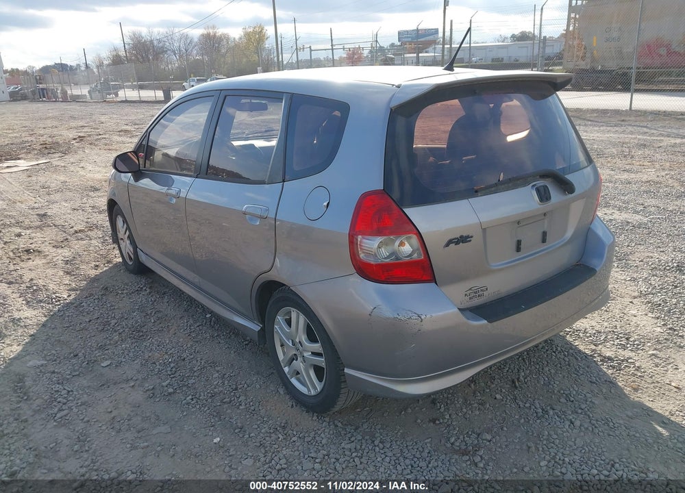 2008 HONDA FIT SPORT VIN: JHMGD37638S064028