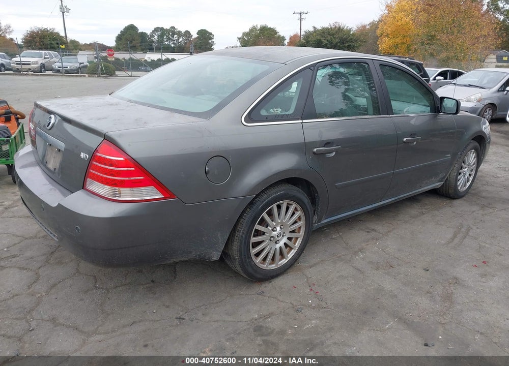 2005 MERCURY MONTEGO PREMIER VIN: 1MEHM43175G605911