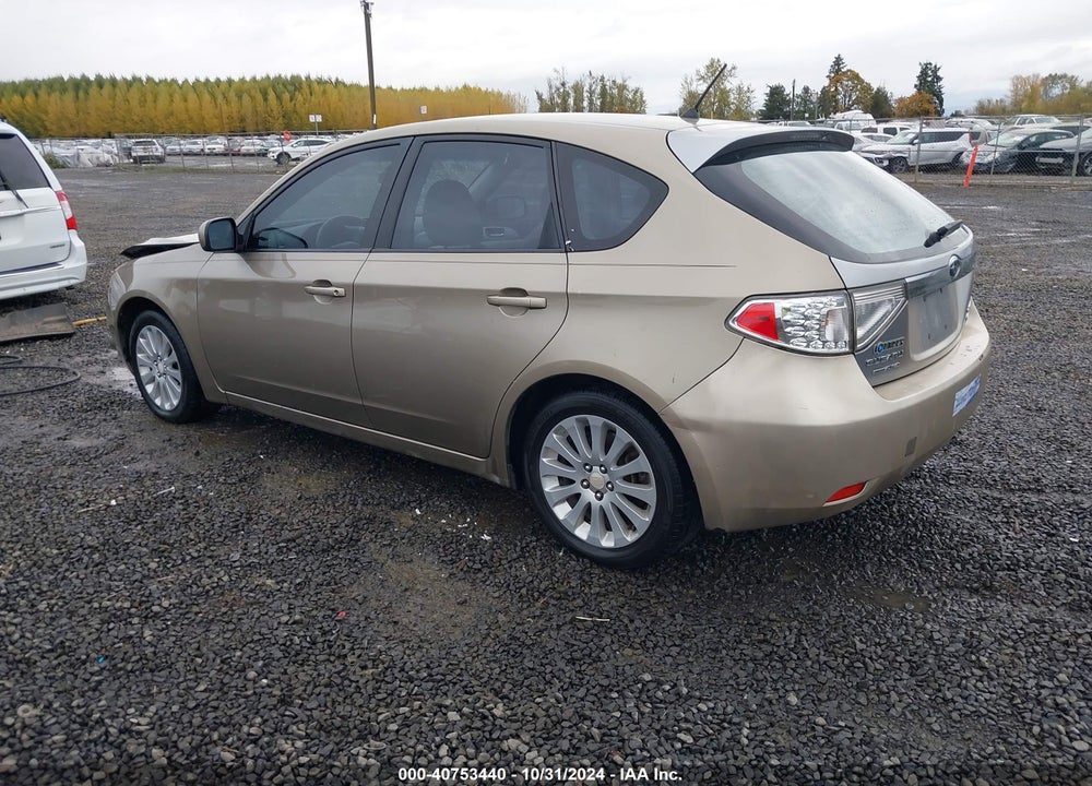 2008 SUBARU IMPREZA WAGON (NATL) I W/PREMIUM PKG VIN: JF1GH61608H816674