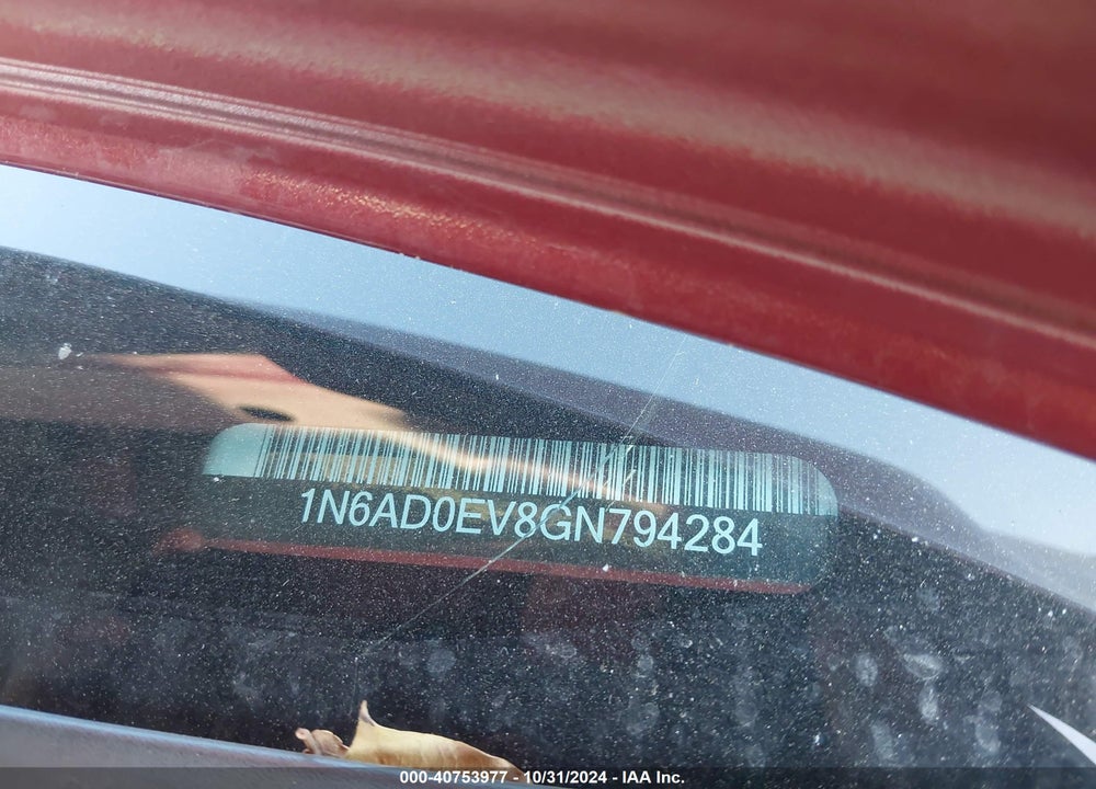 2016 NISSAN FRONTIER SV VIN: 1N6AD0EV8GN794284