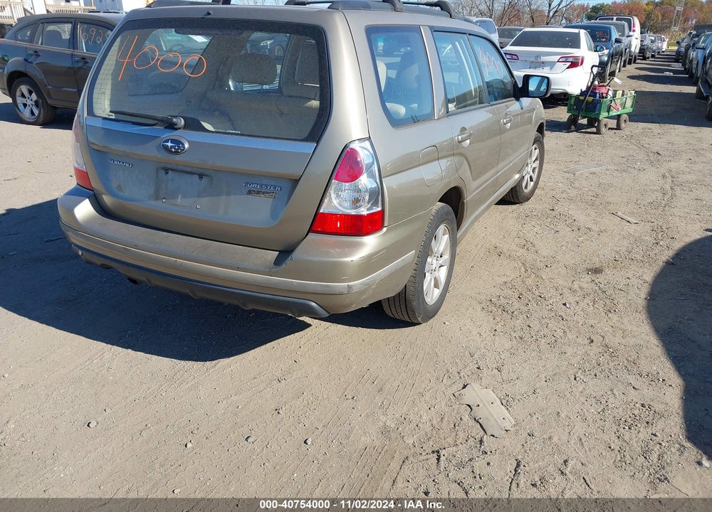 2008 SUBARU FORESTER 2.5X VIN: JF1SG65678H714960