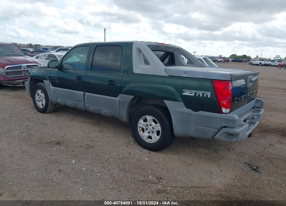2002 CHEVROLET AVALANCHE 1500 VIN: 3GNEC13T22G117657