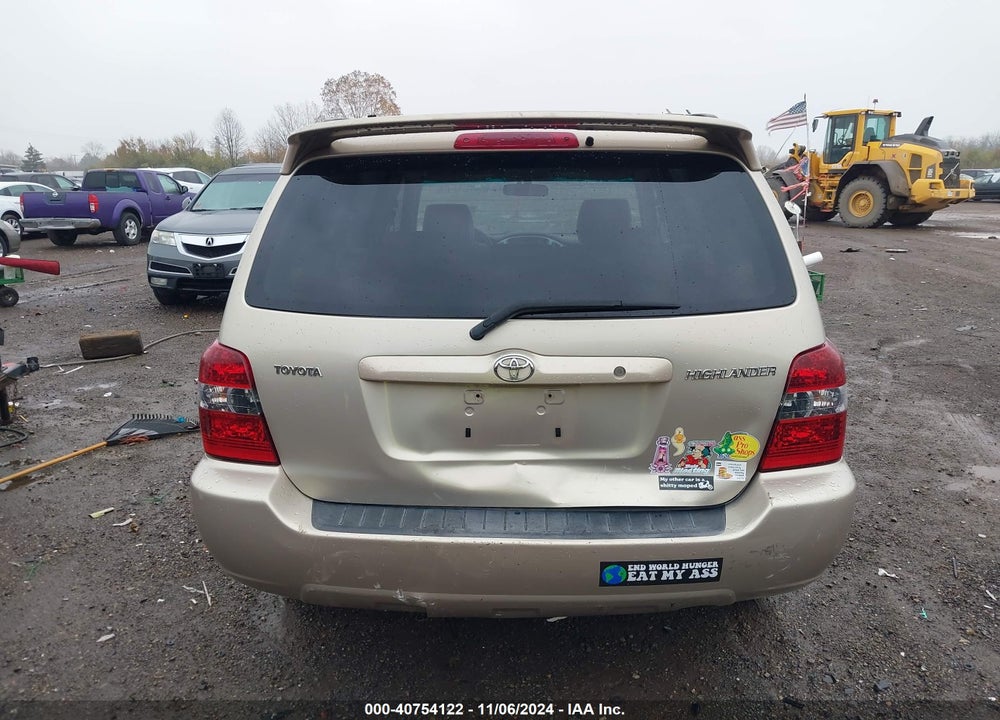 2007 TOYOTA HIGHLANDER VIN: JTEGD21A570166879