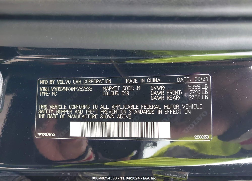 2022 VOLVO S90 B6 MOMENTUM VIN: LVY062MK4NP252539