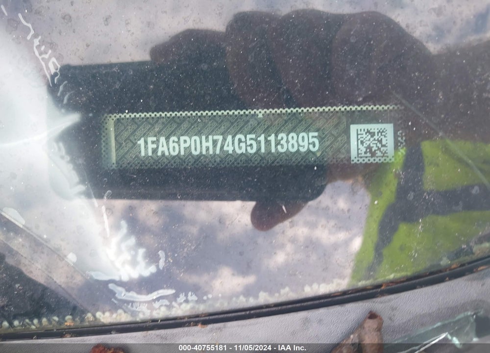 2016 FORD FUSION SE VIN: 1FA6P0H74G5113895