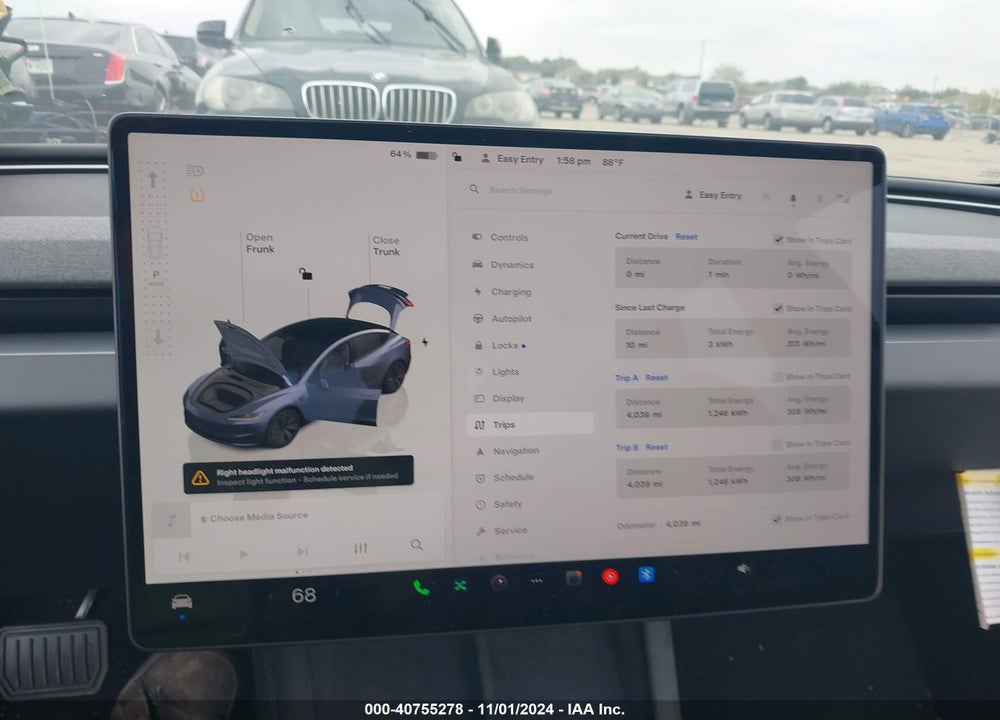 2024 TESLA MODEL 3 REAR-WHEEL DRIVE VIN: 5YJ3E1EAXRF741387
