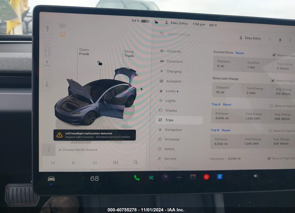 2024 TESLA MODEL 3 REAR-WHEEL DRIVE VIN: 5YJ3E1EAXRF741387