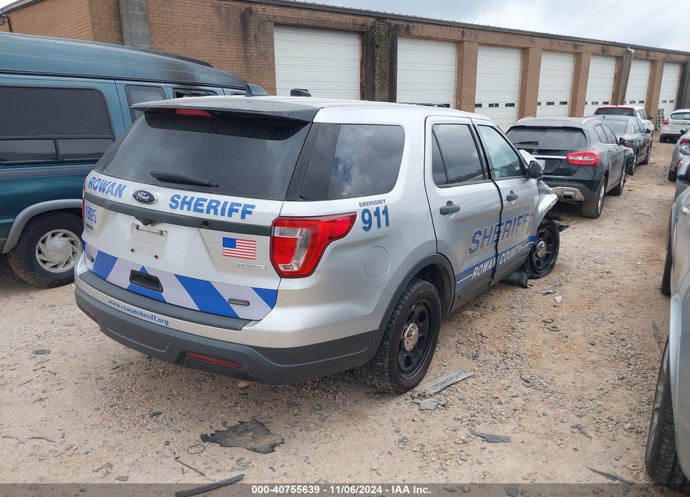 2018 FORD POLICE INTERCEPTOR UTILITY VIN: 1FM5K8AT3JGA32260