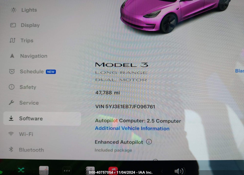 2018 TESLA MODEL 3 LONG RANGE/PERFORMANCE VIN: 5YJ3E1EB7JF096761