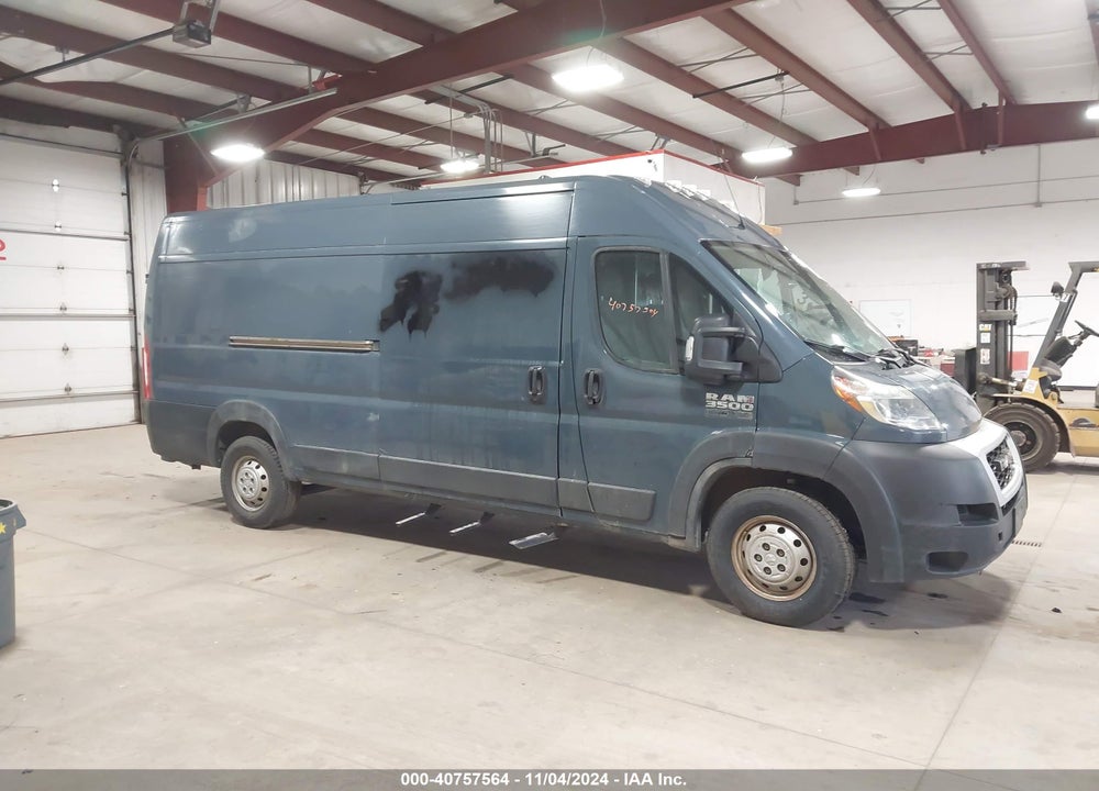 2019 RAM PROMASTER 3500 CARGO VAN HIGH ROOF 159 WB EXT VIN: 3C6URVJG2KE552083