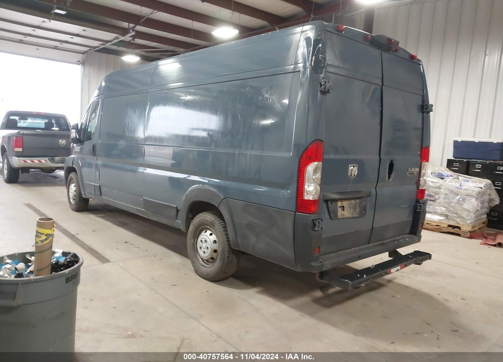 2019 RAM PROMASTER 3500 CARGO VAN HIGH ROOF 159 WB EXT VIN: 3C6URVJG2KE552083