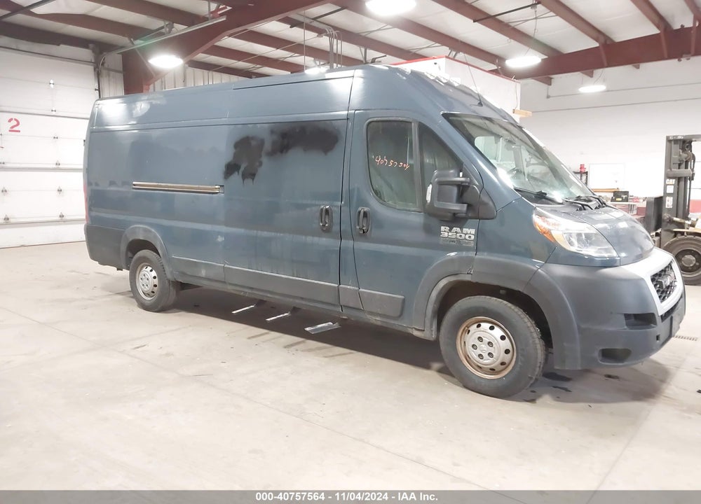 2019 RAM PROMASTER 3500 CARGO VAN HIGH ROOF 159 WB EXT VIN: 3C6URVJG2KE552083