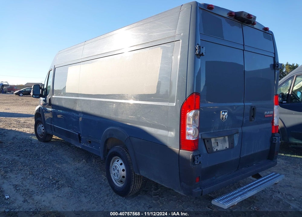 2019 RAM PROMASTER 3500 CARGO VAN HIGH ROOF 159 WB EXT VIN: 3C6URVJG3KE546602