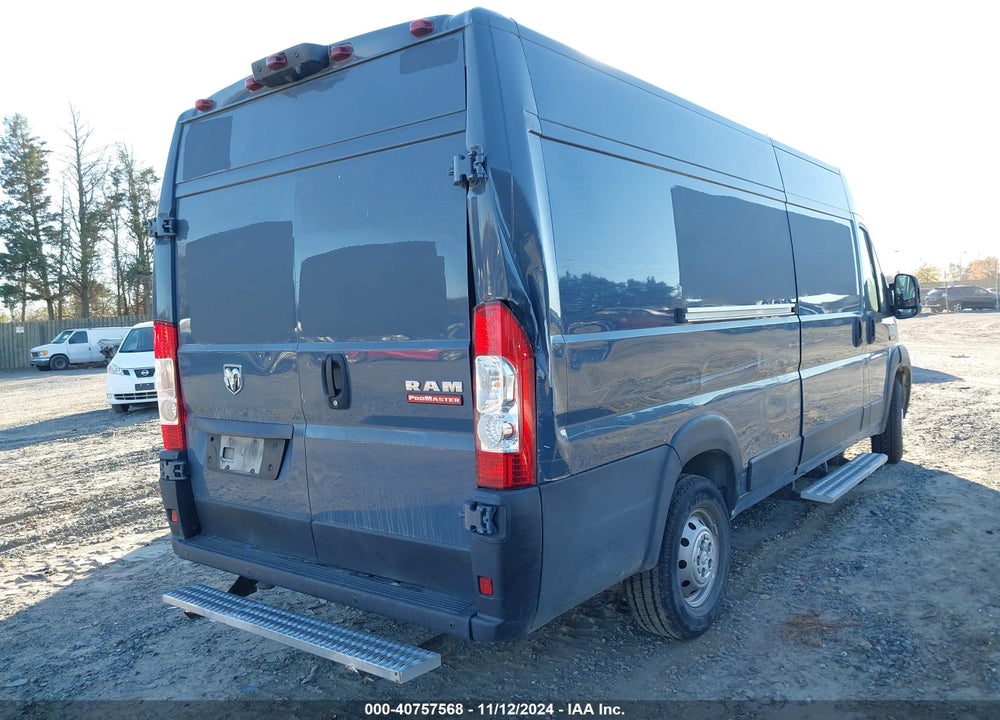 2019 RAM PROMASTER 3500 CARGO VAN HIGH ROOF 159 WB EXT VIN: 3C6URVJG3KE546602