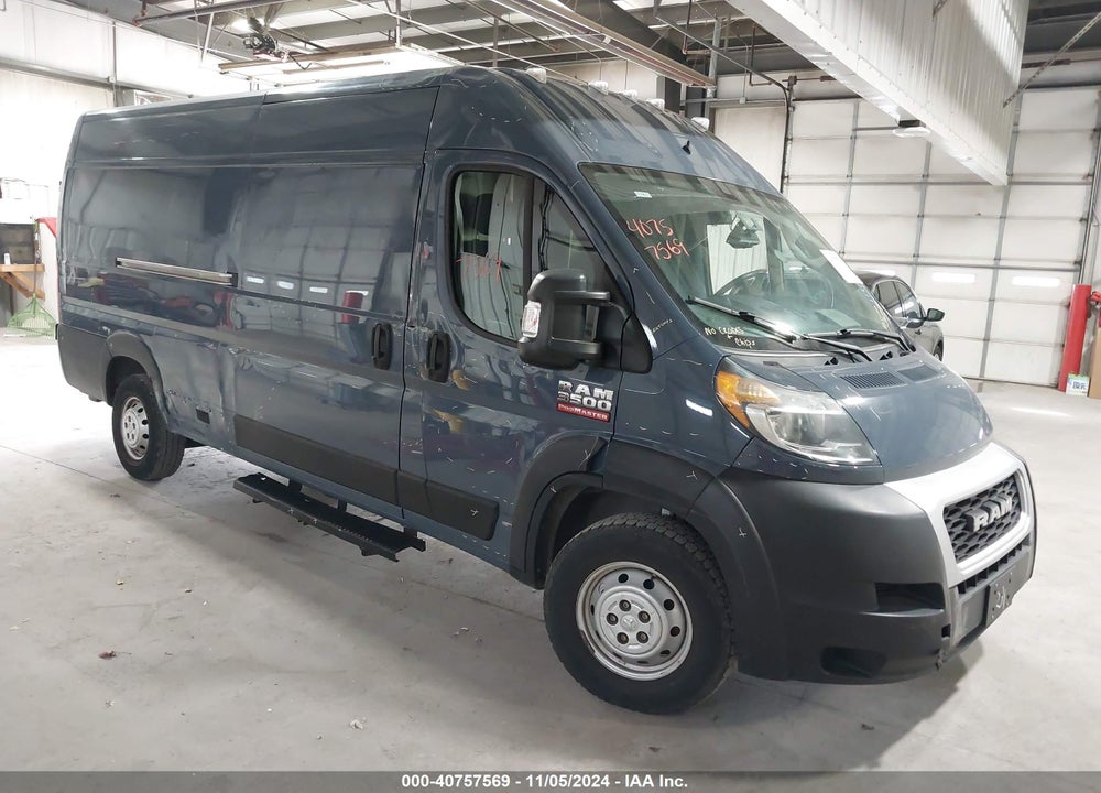 2019 RAM PROMASTER 3500 CARGO VAN HIGH ROOF 159 WB EXT VIN: 3C6URVJGXKE558133