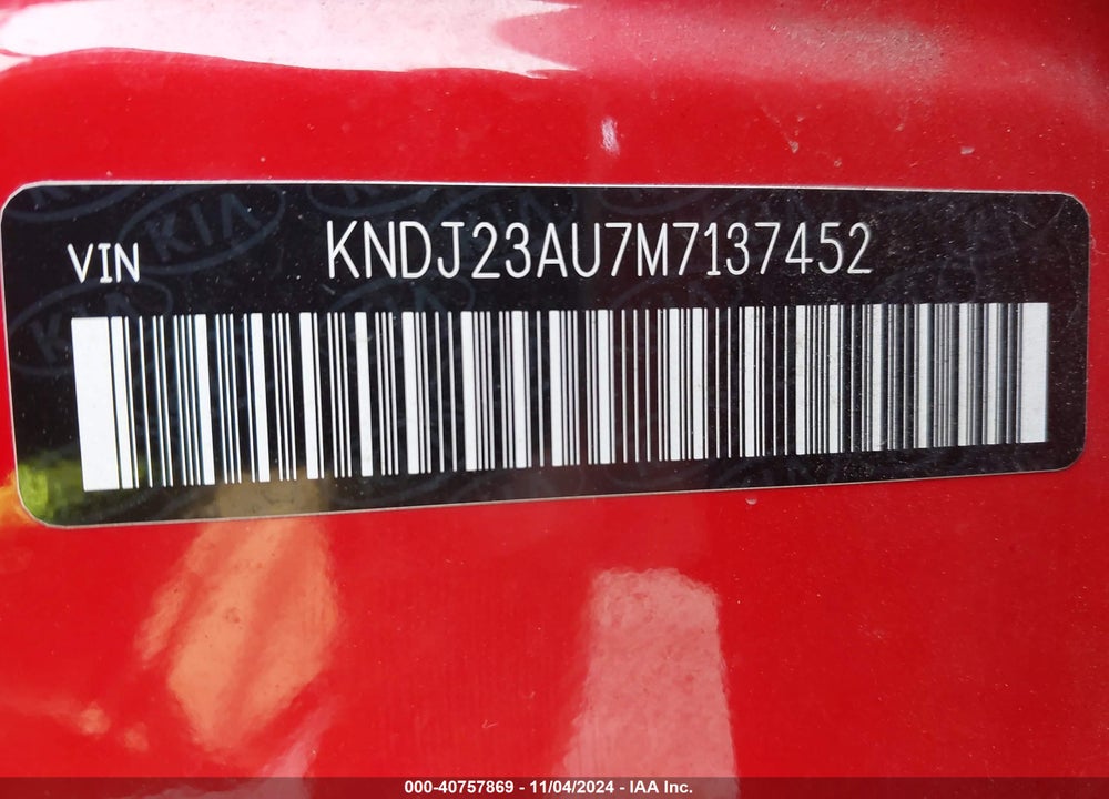 2021 KIA SOUL LX VIN: KNDJ23AU7M7137452