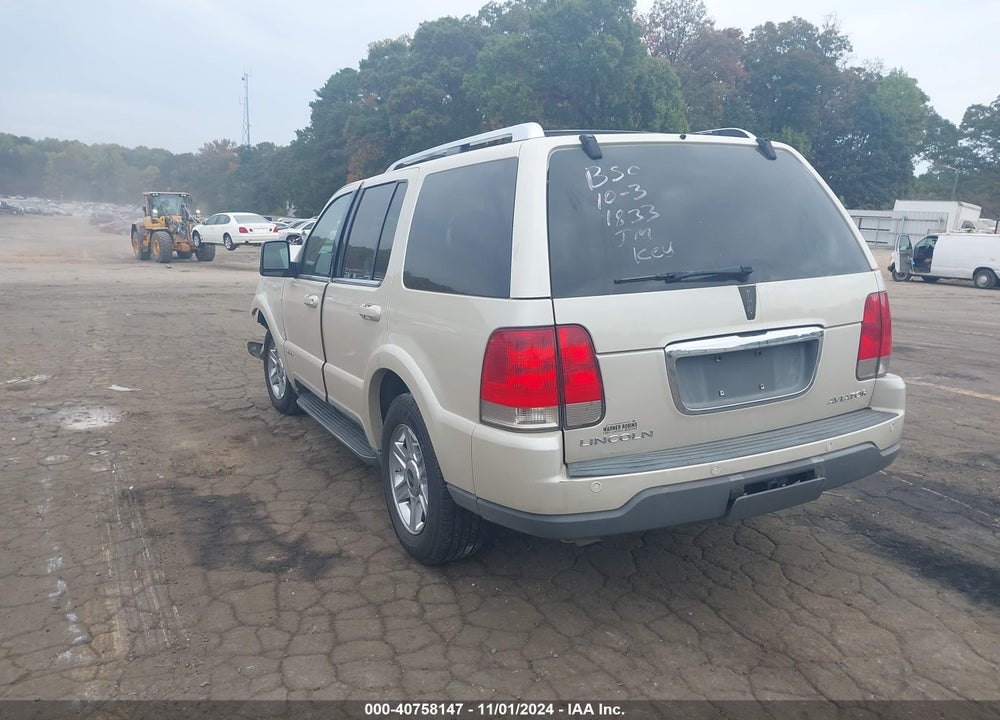 2005 LINCOLN AVIATOR VIN: 5LMEU68H45ZJ11833