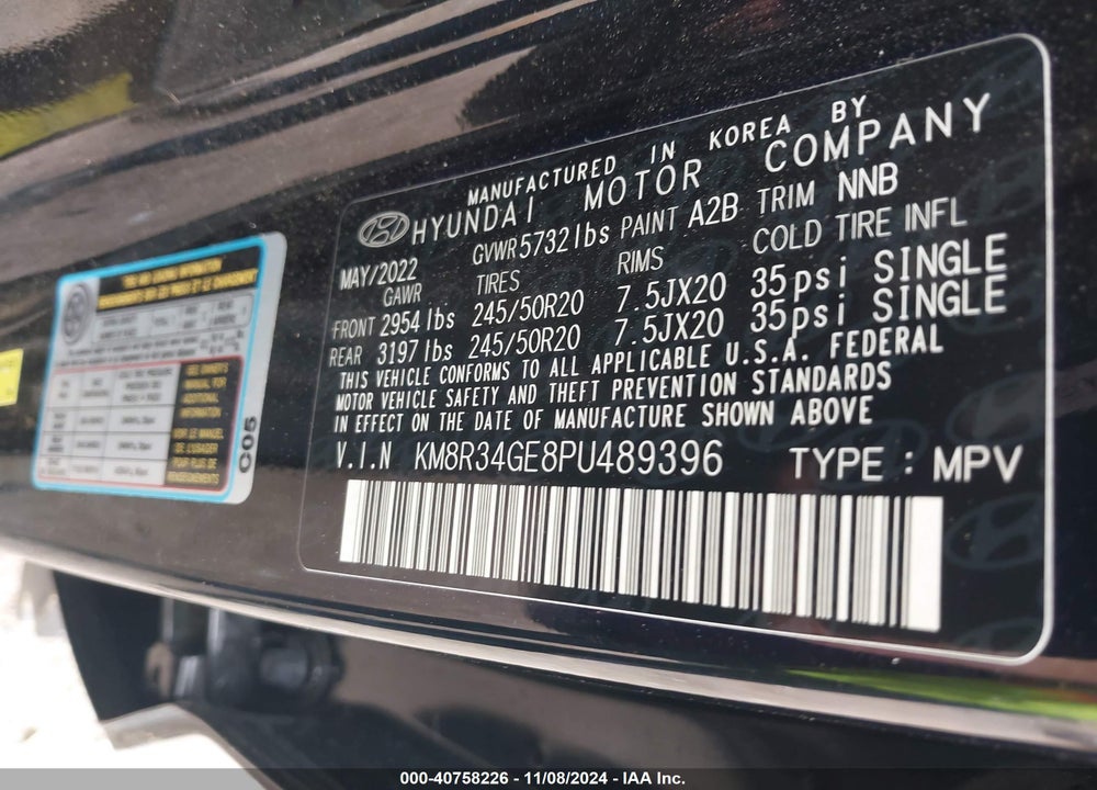 2023 HYUNDAI PALISADE XRT VIN: KM8R34GE8PU489396