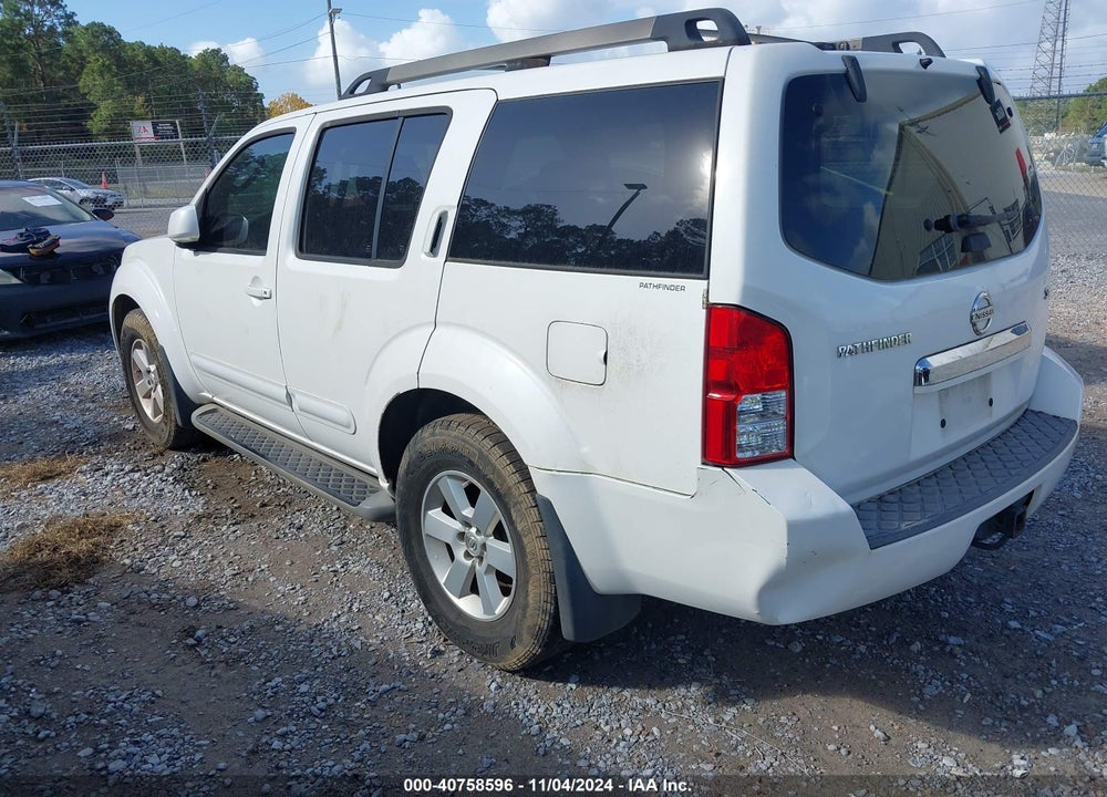 2008 NISSAN PATHFINDER SE VIN: 5N1AR18U58C627984