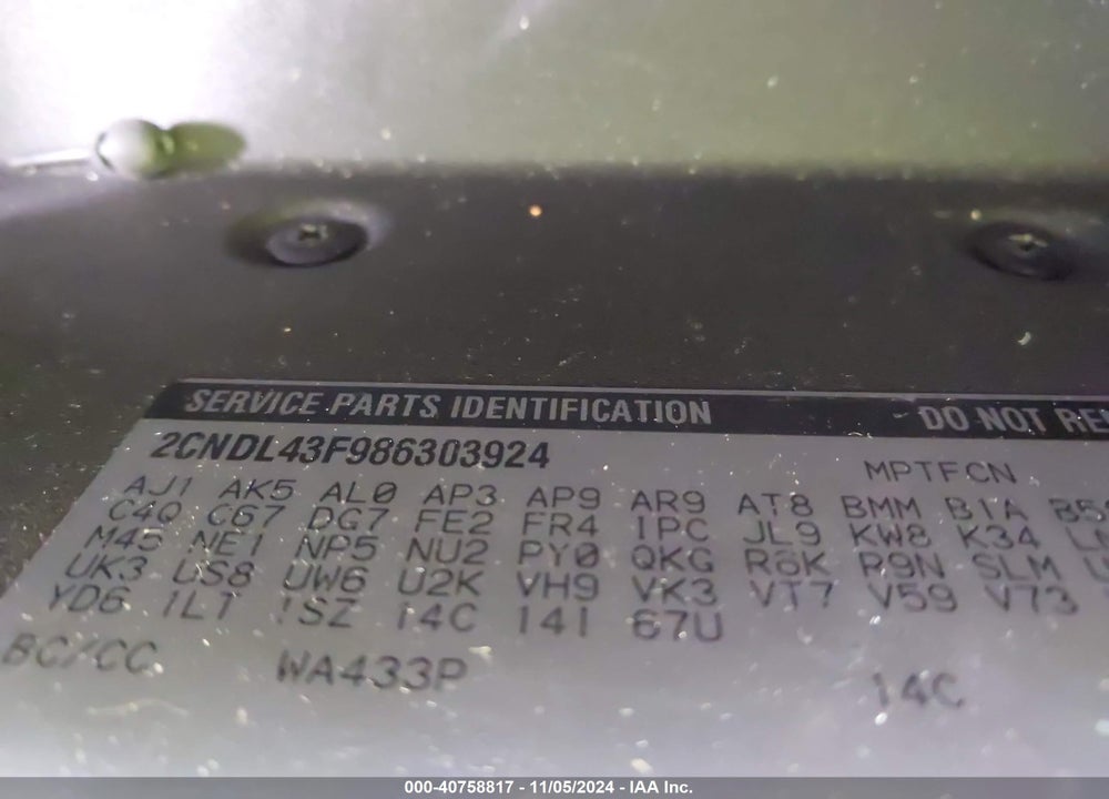 2008 CHEVROLET EQUINOX LT VIN: 2CNDL43F986303924