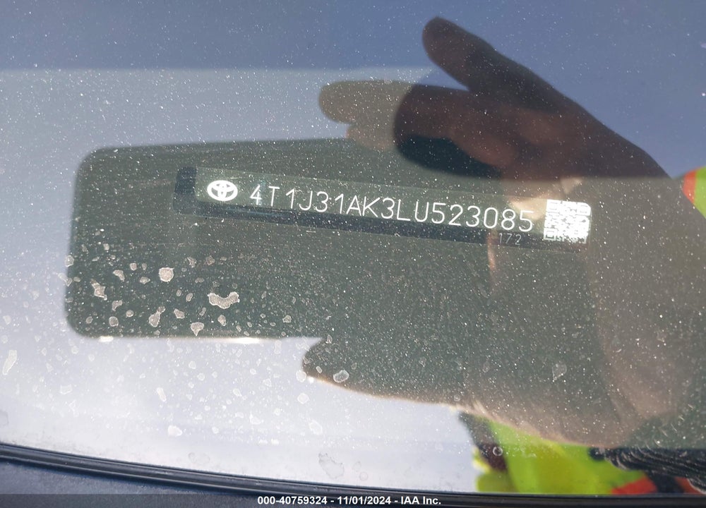 2020 TOYOTA CAMRY SE HYBRID VIN: 4T1J31AK3LU523085