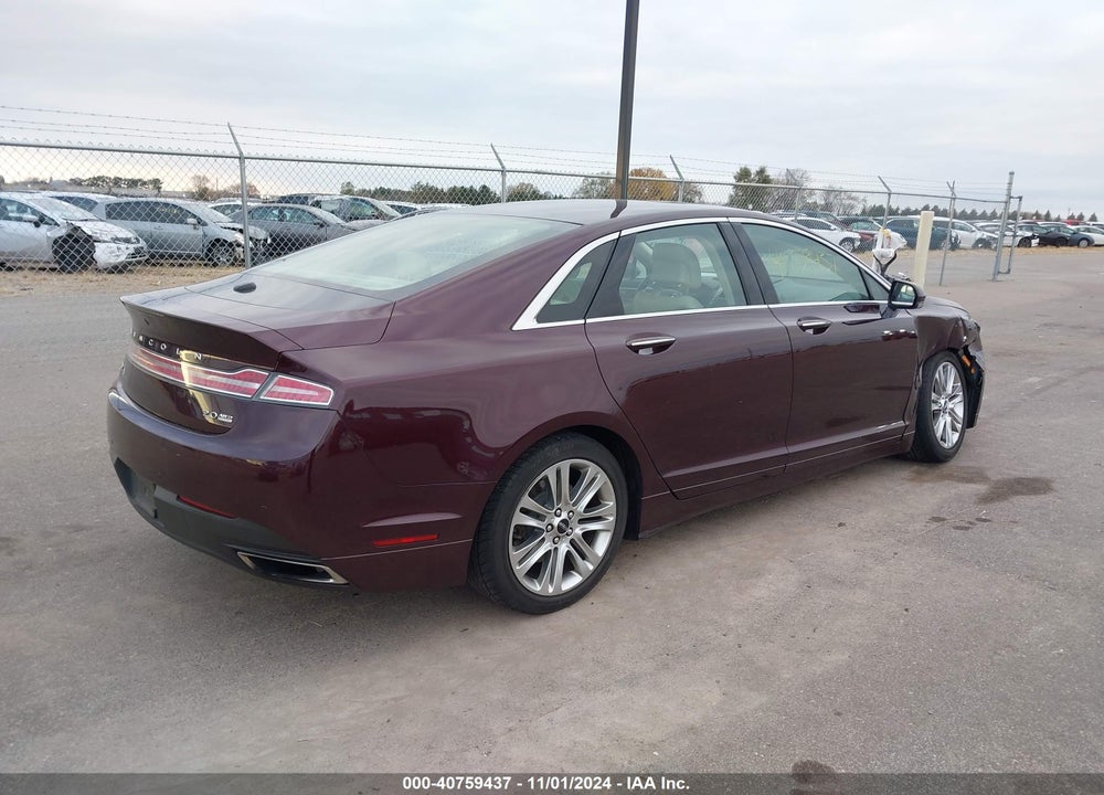 2013 LINCOLN MKZ VIN: 3LN6L2J98DR814053