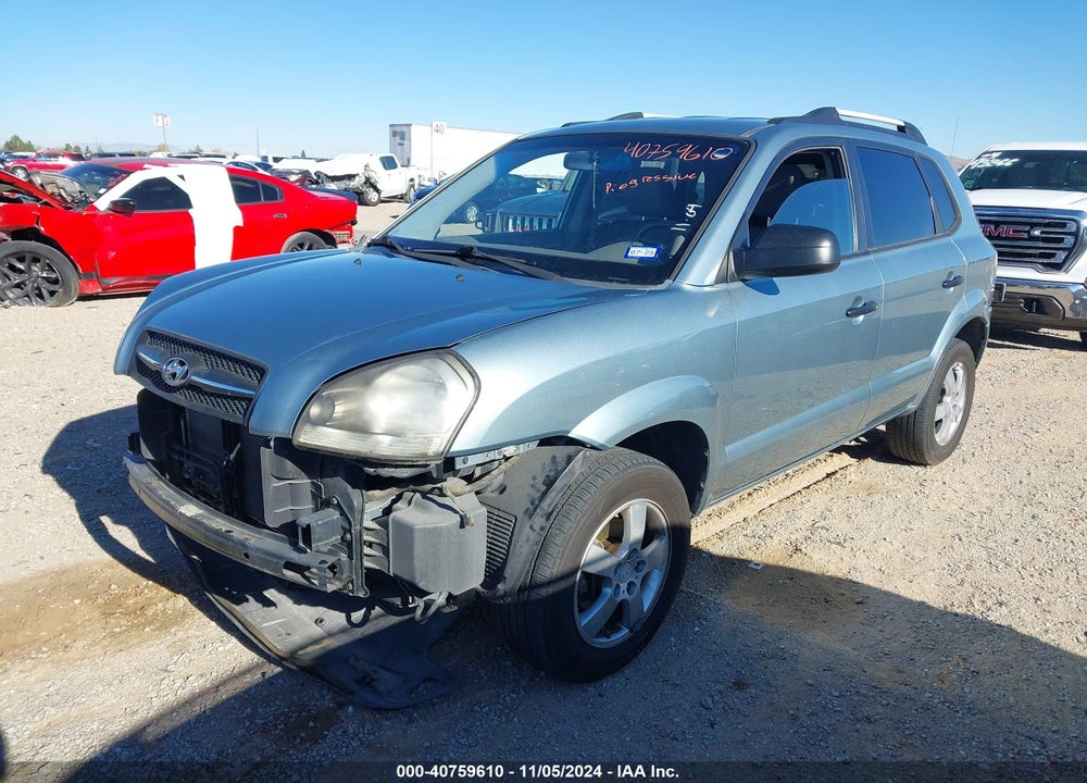 2008 HYUNDAI TUCSON GLS VIN: KM8JM12B08U859523