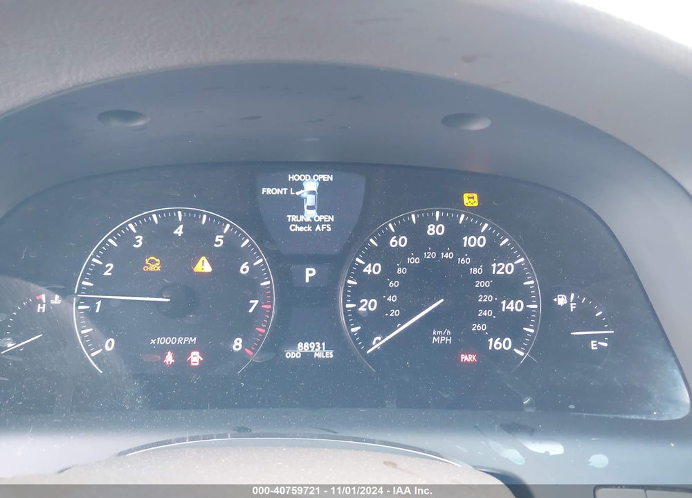 2008 LEXUS LS 460 VIN: JTHBL46F585057343