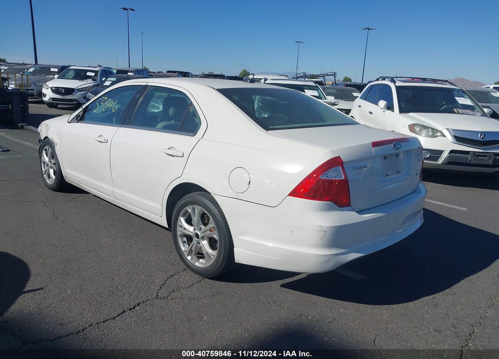 2012 FORD FUSION SE VIN: 3FAHP0HAXCR305530