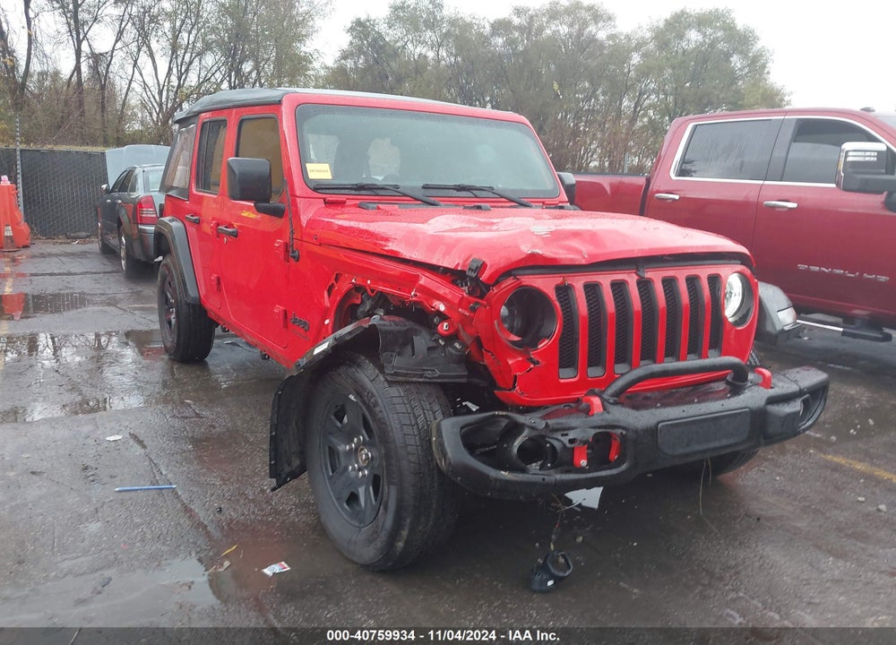 2022 JEEP WRANGLER UNLIMITED SPORT 4X4 VIN: 1C4HJXDN8NW243719