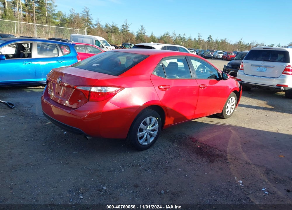 2016 TOYOTA COROLLA LE VIN: 2T1BURHE8GC619186