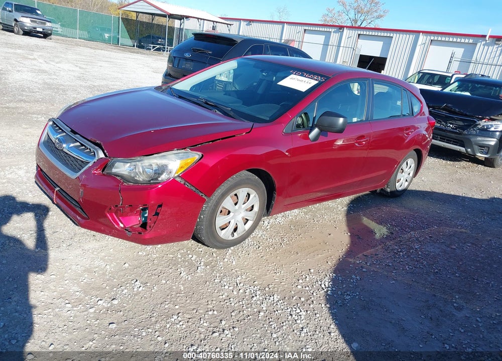 2014 SUBARU IMPREZA 2.0I VIN: JF1GPAA67EH327139